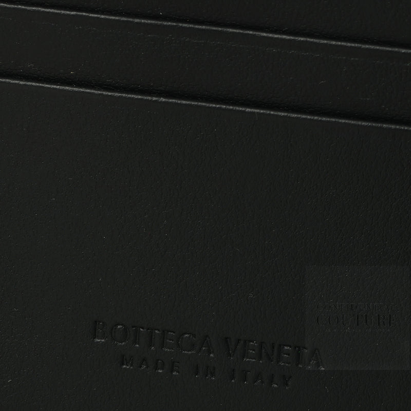 Black Intrecciato Bi-Fold Wallet