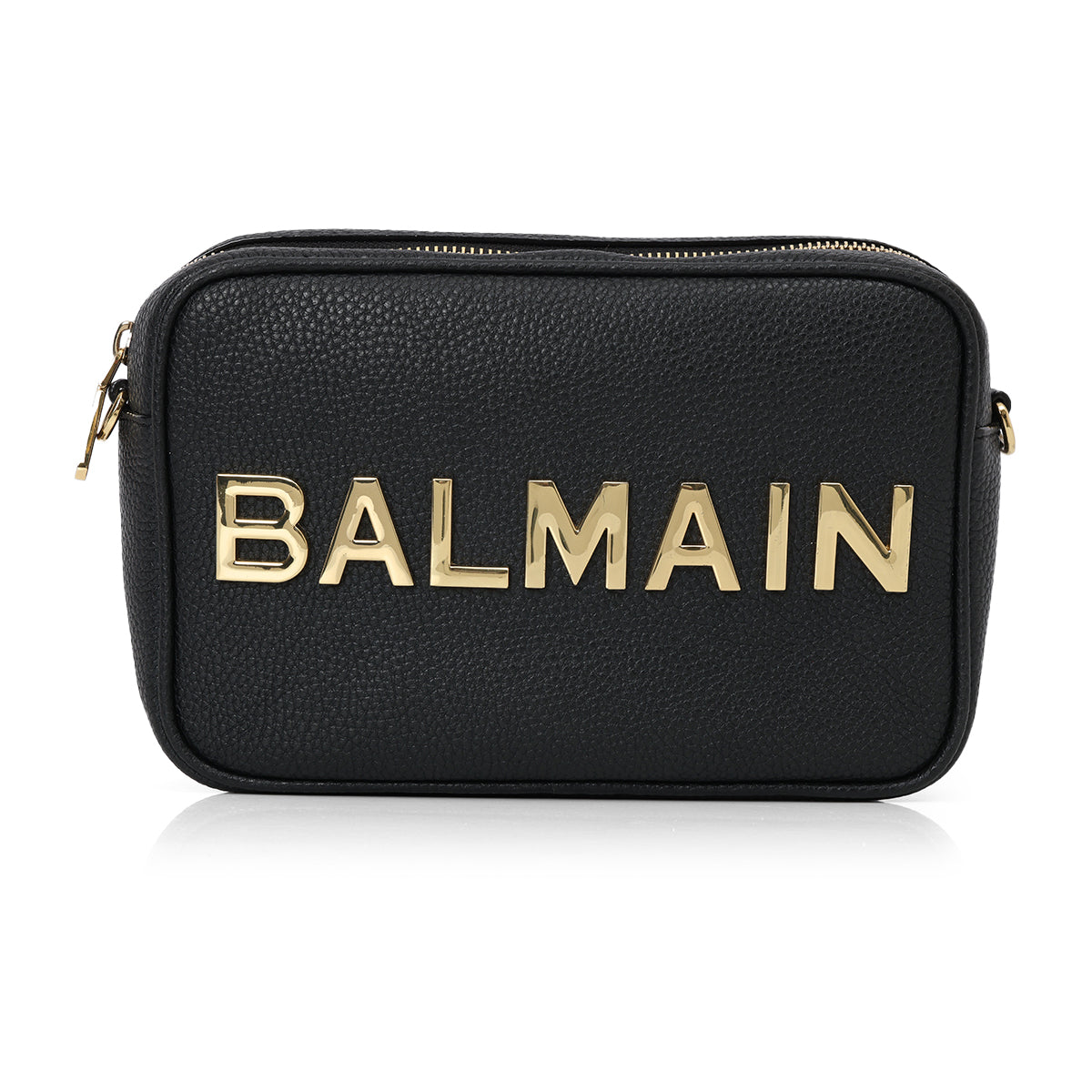 Black Pebbled Leather Crossbody Bag