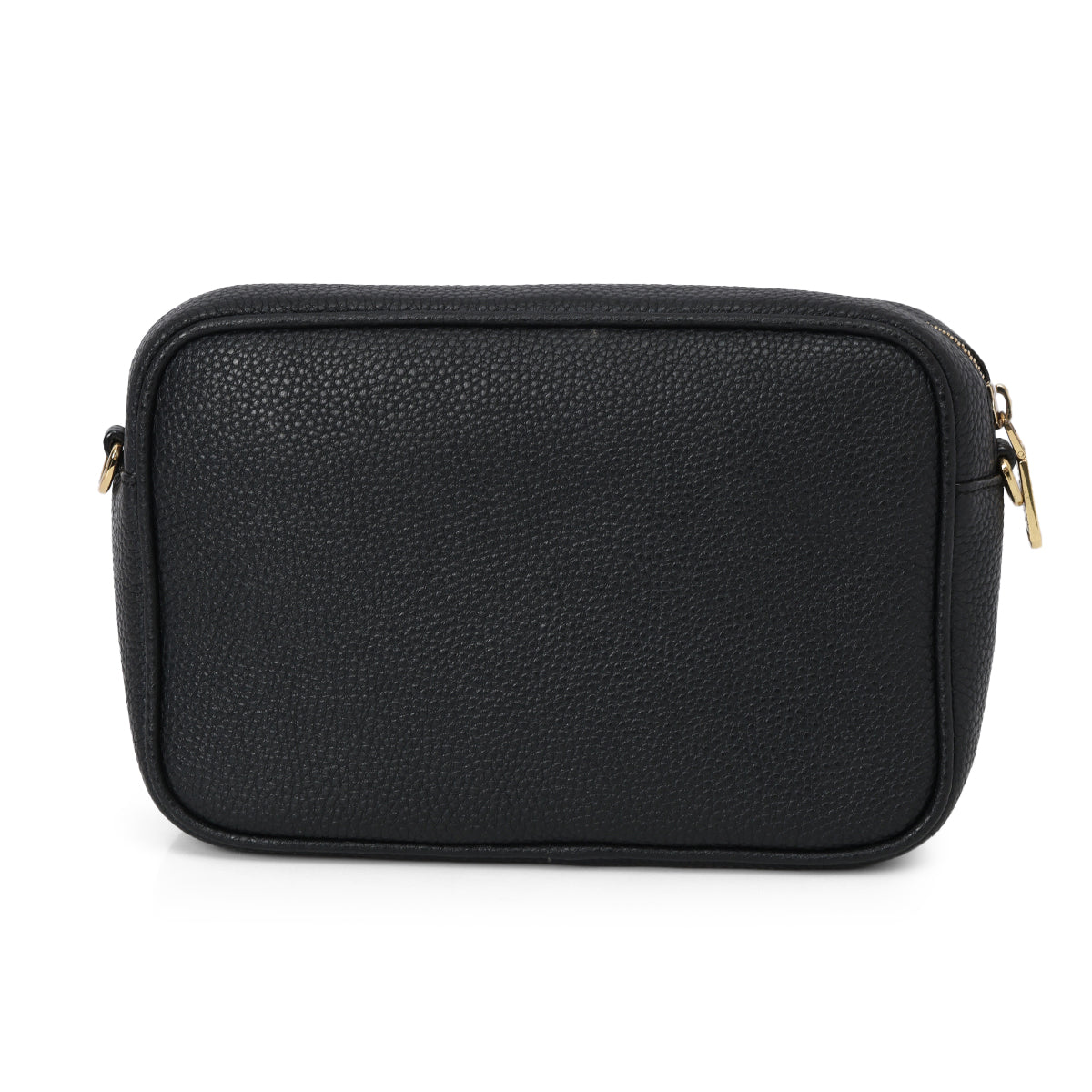 Black Pebbled Leather Crossbody Bag