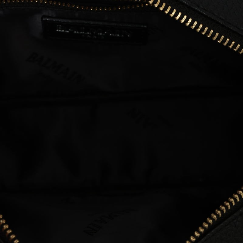 Black Pebbled Leather Crossbody Bag