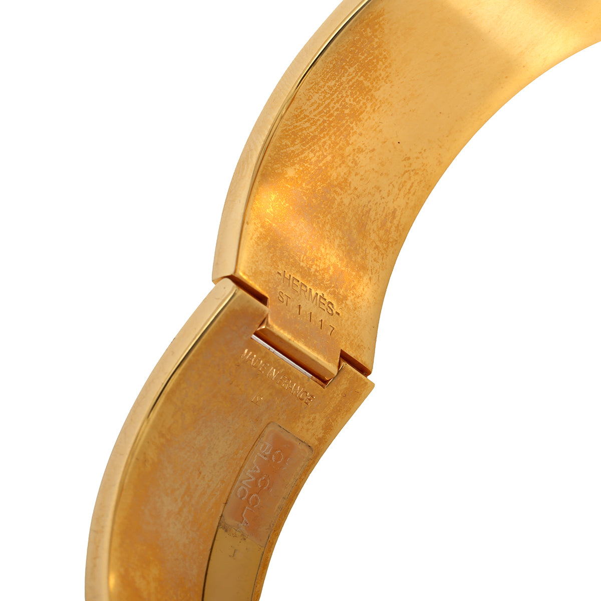 Blanc Wide Clic Clac H Enamel Bracelet PM