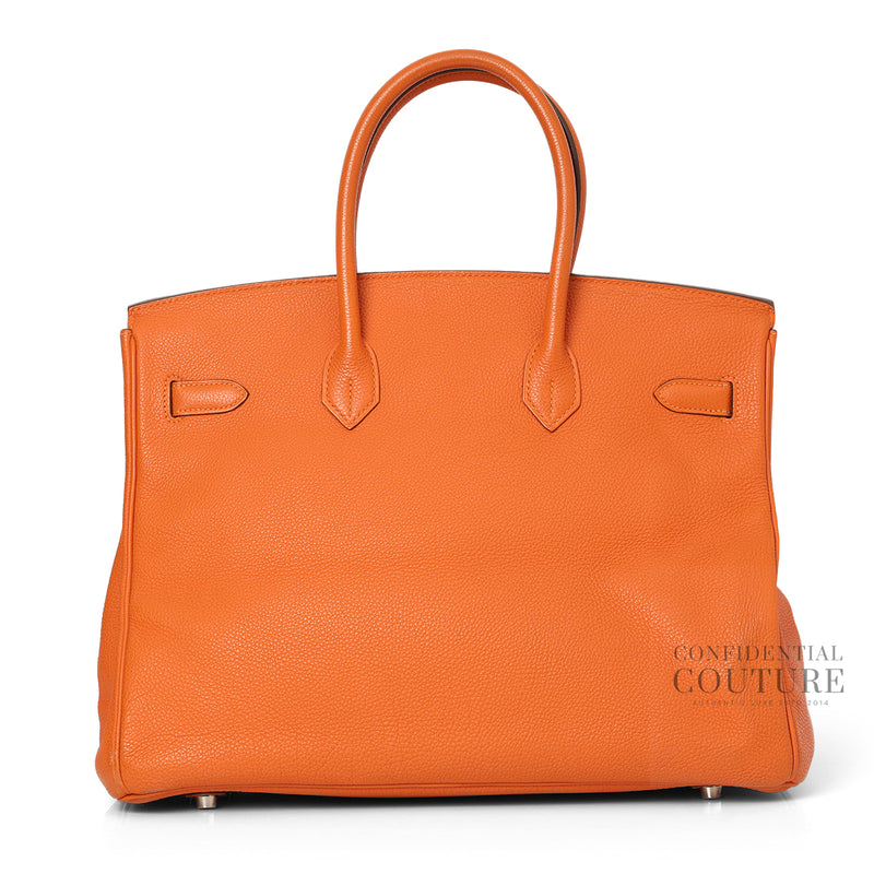 Women Hermes Birkin 35 Orange In Togo Leather PHW 2010