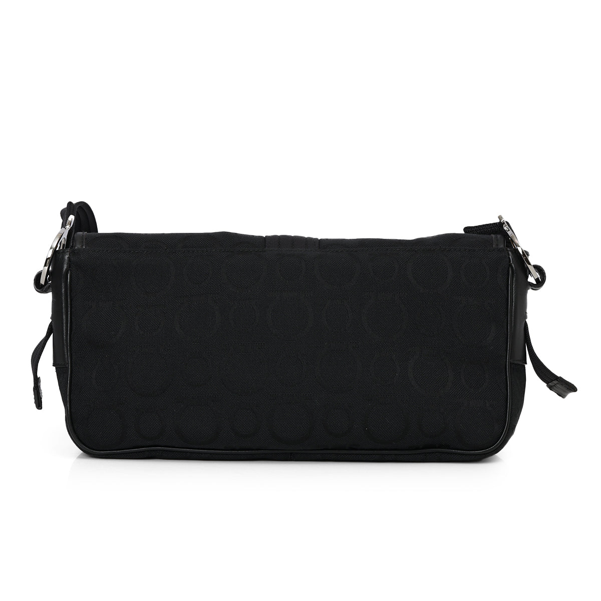 Jacquard Canvas Gancini Shoulder Bag