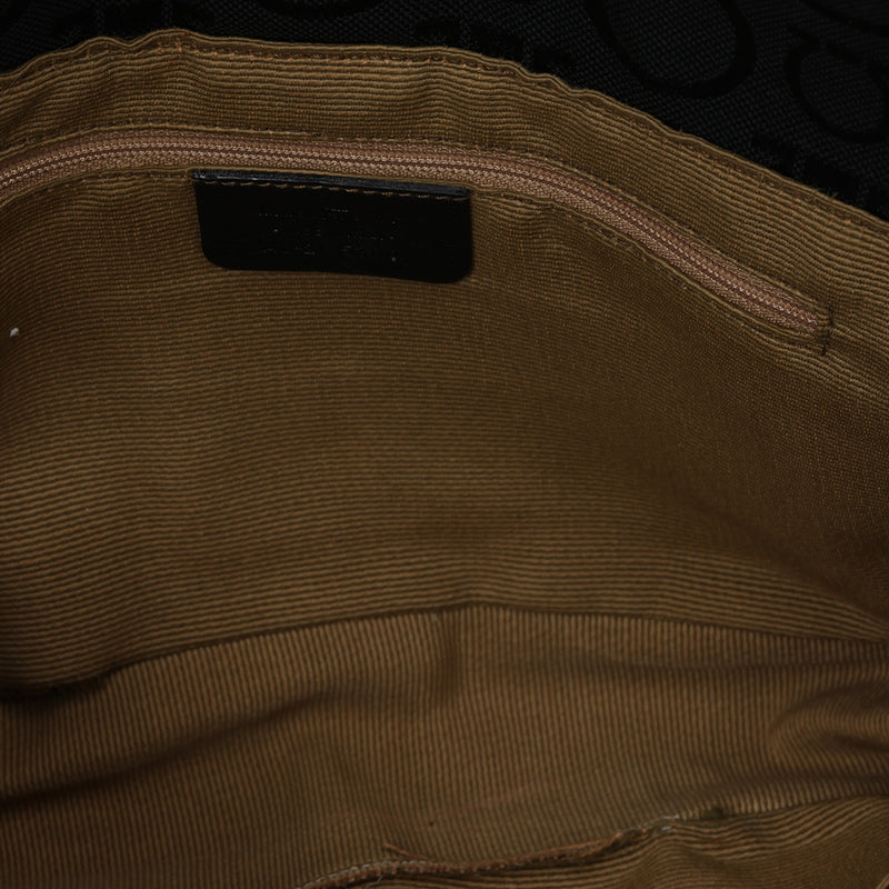 Jacquard Canvas Gancini Shoulder Bag