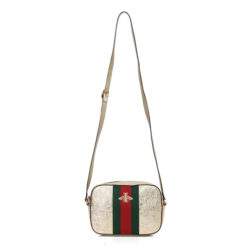 Foil Leather Webby Bee Bag