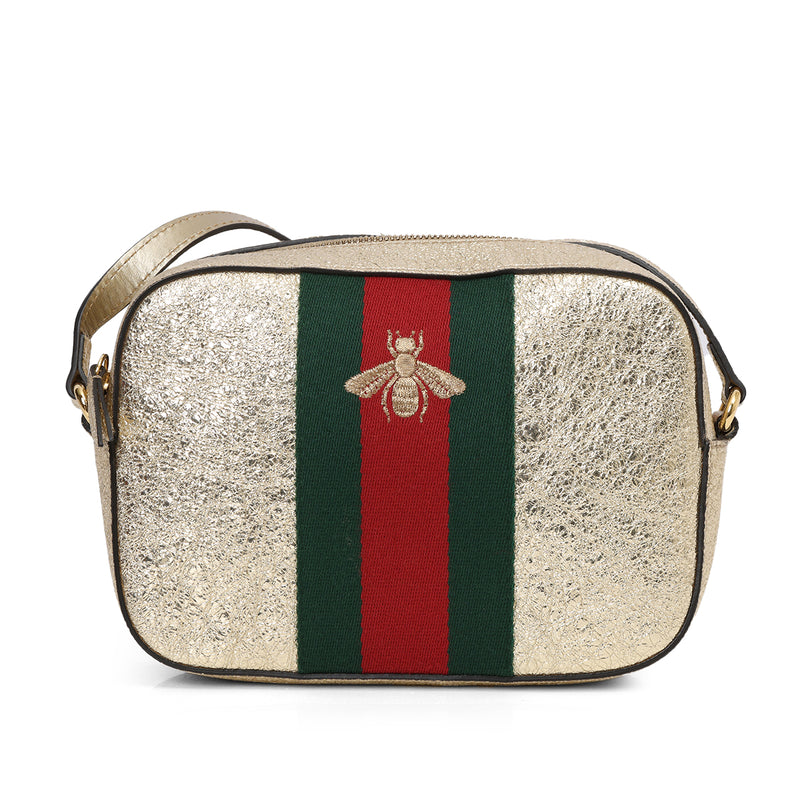 Foil Leather Webby Bee Bag