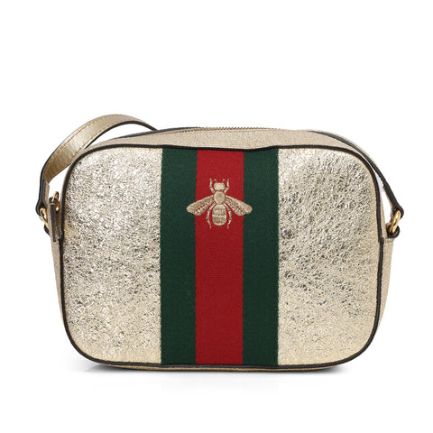 Foil Leather Webby Bee Bag