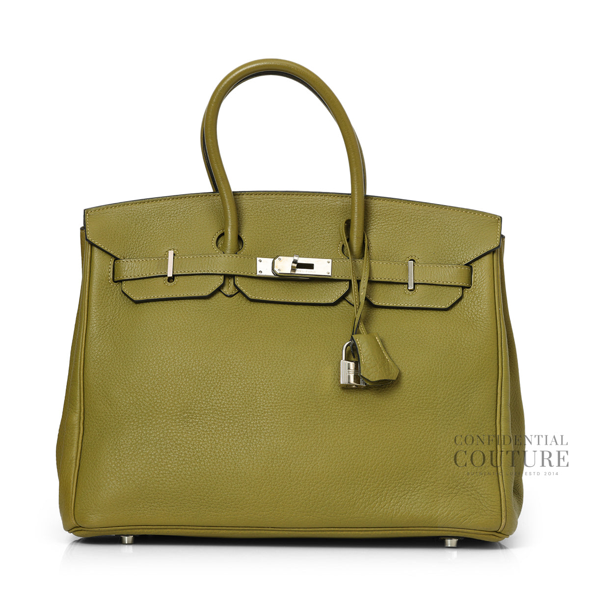 Vert Chartreuse Birkin 35 In Togo Leather With Silver Hardware. 2009