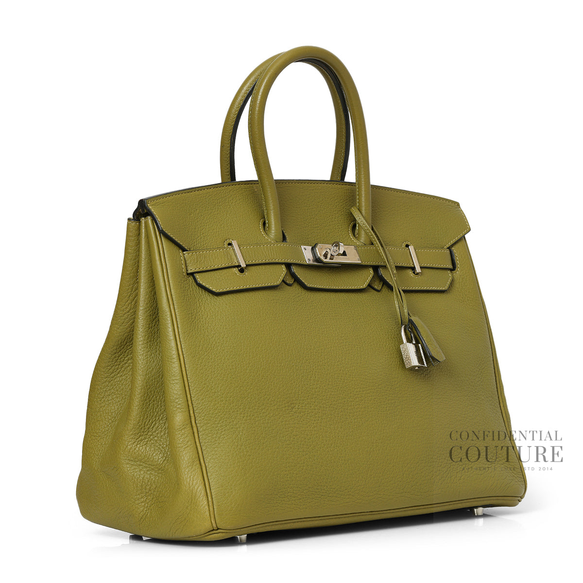 Vert Chartreuse Birkin 35 In Togo Leather With Silver Hardware. 2009