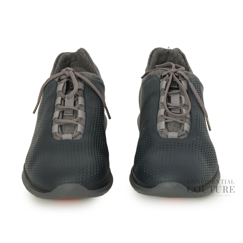 Grey Panelled Lace-Up Casual Shoes | EU6 | US7