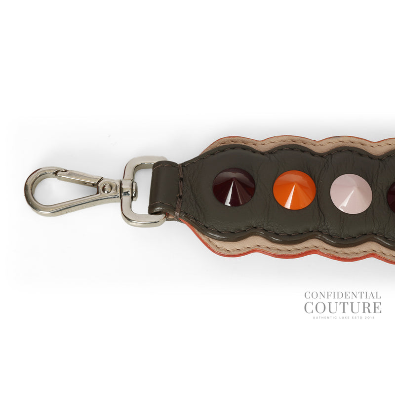second Fendi Multicolor Leather Studded "Strap You" Shoulder Strap