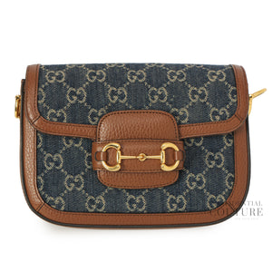Horsebit 1955 GG Denim Small Shoulder Bag