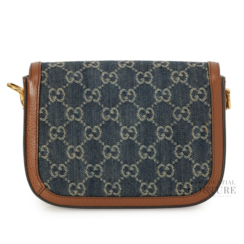 Horsebit 1955 GG Denim Small Shoulder Bag
