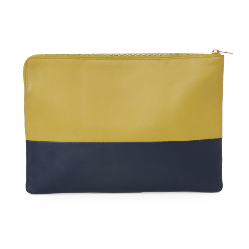 Bi-Colour Leather Solo Clutch (one size)