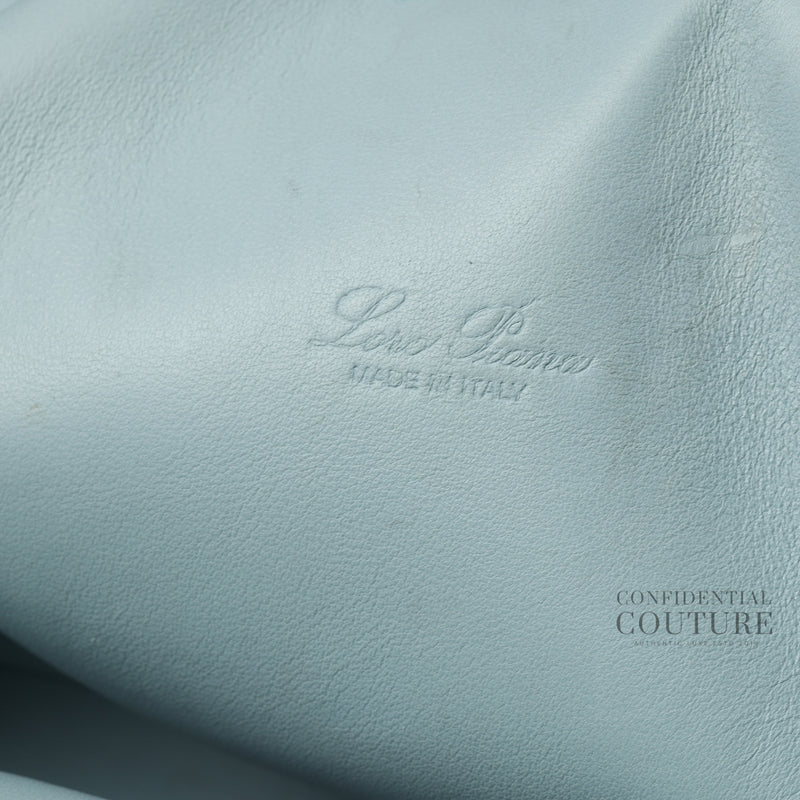 Women pre loved Loro Piana Blue Celadon Ostrich Extra Bag L27