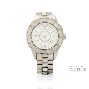 White Stainless Steel Christal CD113111 Women's Wristwatch 33 mm
