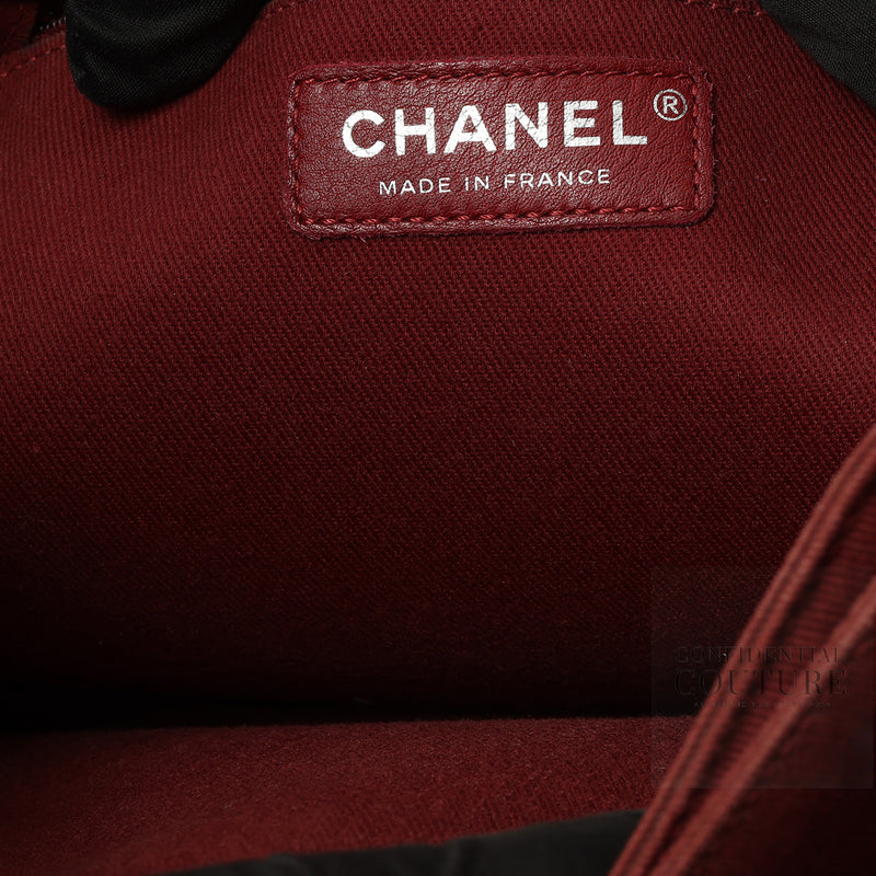 Maroon Caviar Leather Maxi Classic Flap Bag