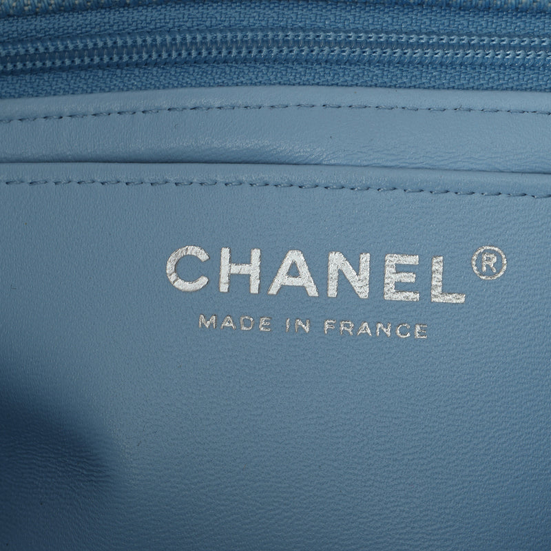 Matalasse Blue Denim Mini Chain Shoulder Bag