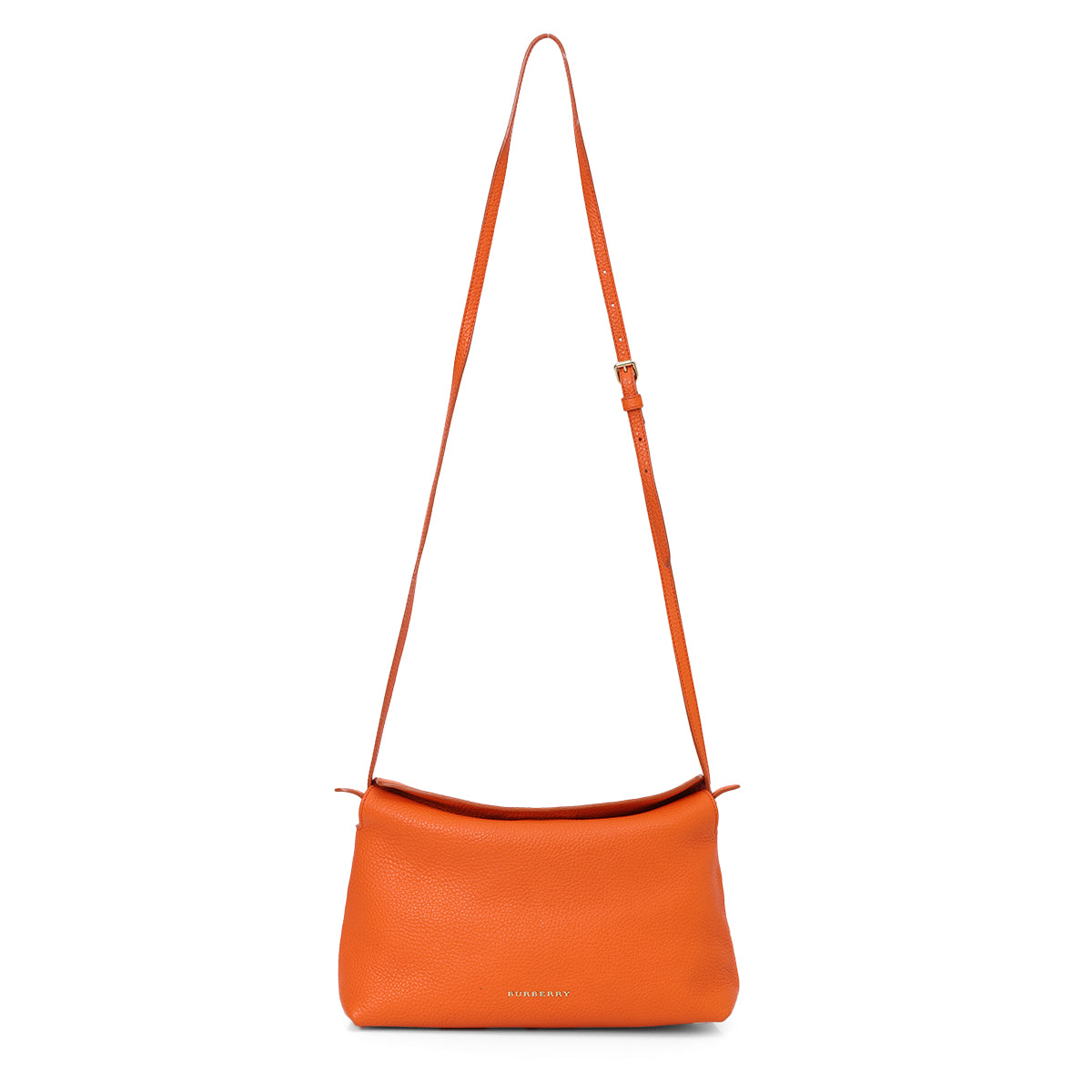 Orange Leather Crossbody Bag One size