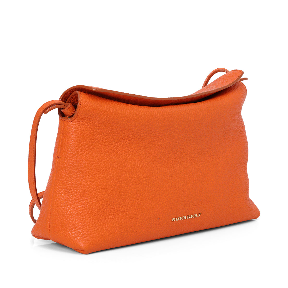 Orange Leather Crossbody Bag One size
