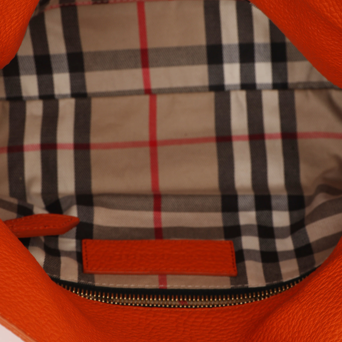 Orange Leather Crossbody Bag One size