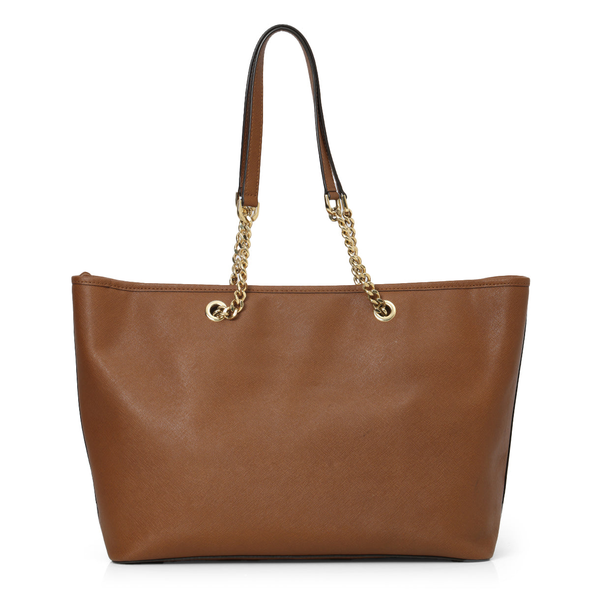Tan Jet Set Travel Leather Chain Tote