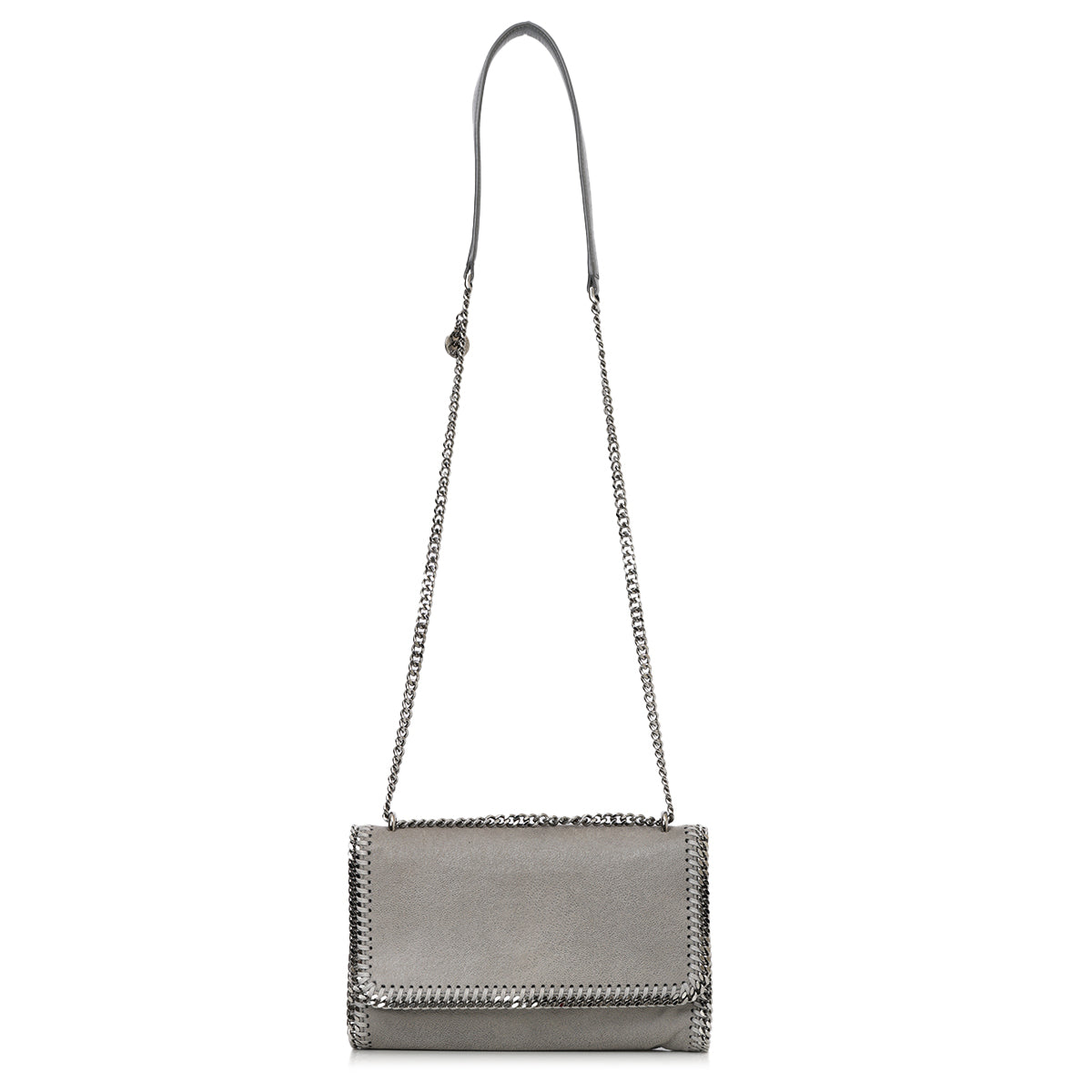 Foldover Grey Falabella Shoulder Bag