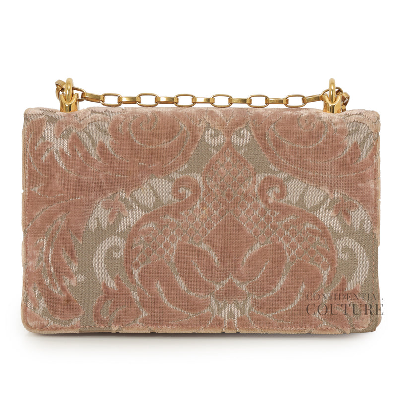 DG Girls Pink Corduroy and Leather Shoulder Bag