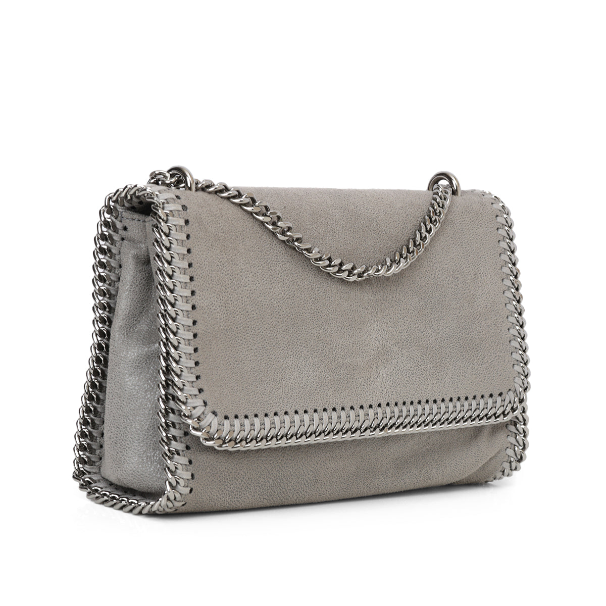 Foldover Grey Falabella Shoulder Bag