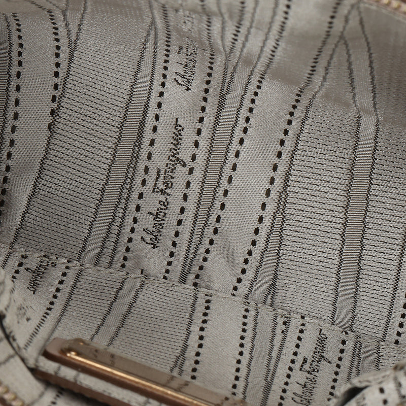 Pre-loved Salvatore Ferragamo Pink Saffiano Leather Gancini Shoulder Bag