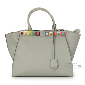 Petite 3Jours Grey Studded Leather Bag