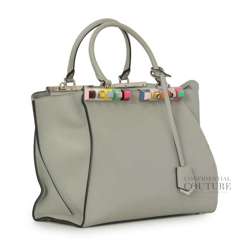 Petite 3Jours Grey Studded Leather Bag