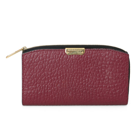 Wine Grain Leather Alvington Continental Wallet