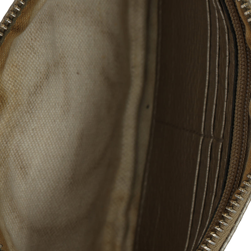 Pre-loved Gucci Gold Soho Pebbled Leather Wristlet