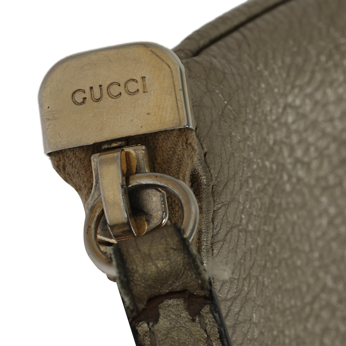 Gold Soho Pebbled Leather Wristlet