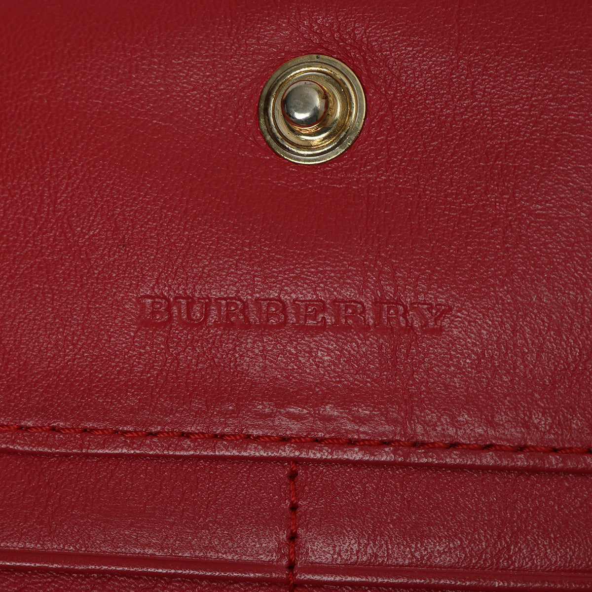 Red Patent Leather House Check Continental Flap Wallet