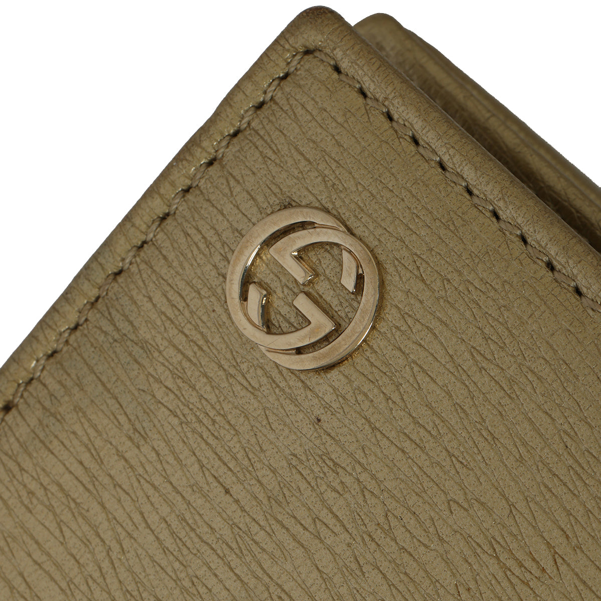 Gold Betty Leather Wallet On Chain