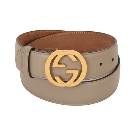 GG Interlocking Leather Belt Size: 32