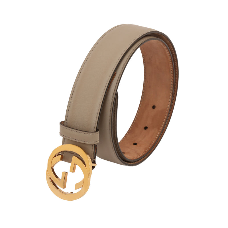Gucci gg interlocking leather belt size 32 price