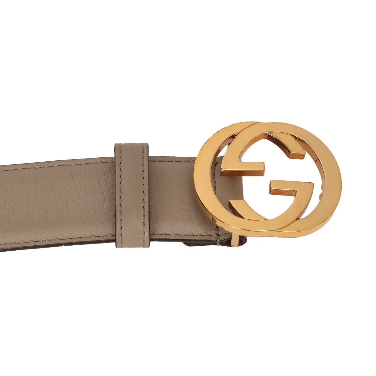 GG Interlocking Leather Belt Size: 32