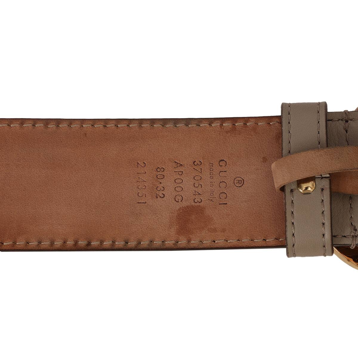 GG Interlocking Leather Belt Size: 32