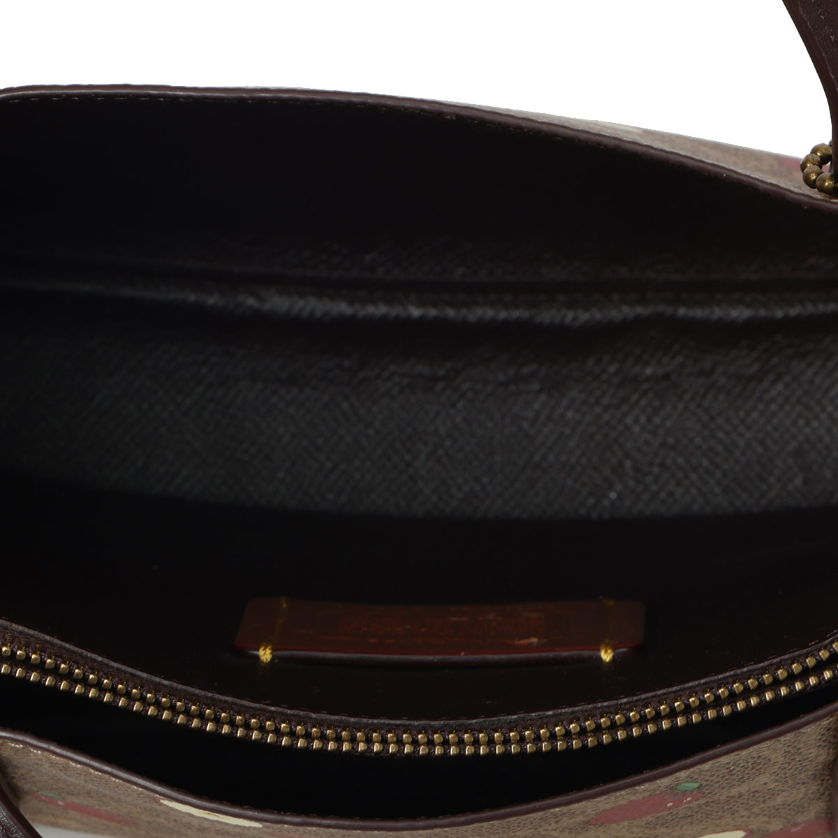 Apple Print Brown & Maroon Shoulder Bag with Detachable Strap