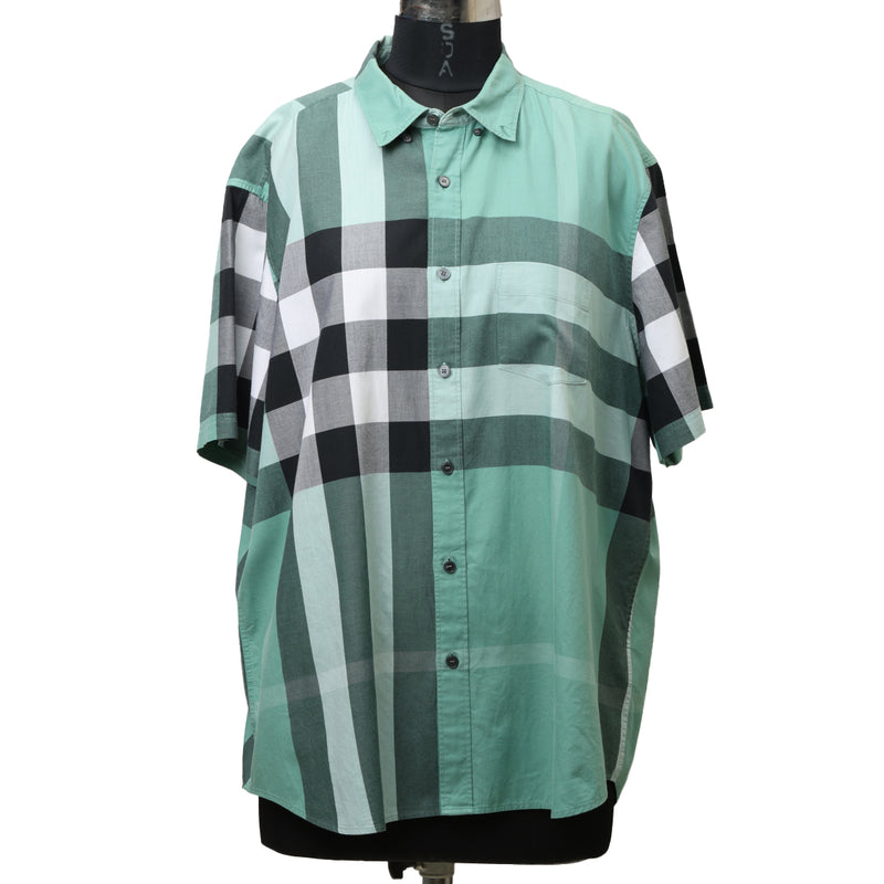 Brit Bi-color Half Sleeve Shirt in Green Size - XXXL