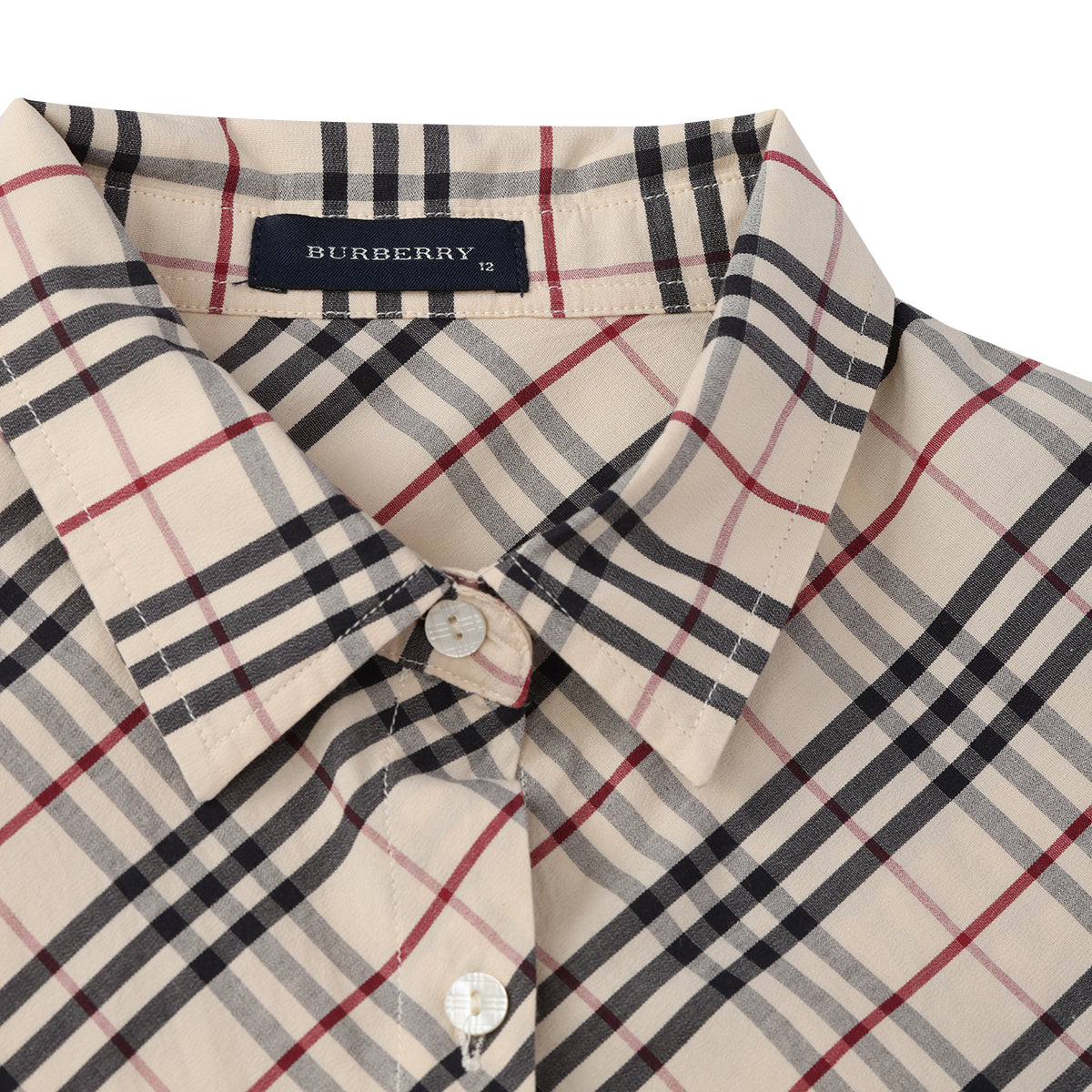 Check Beige Shirt/Size-12