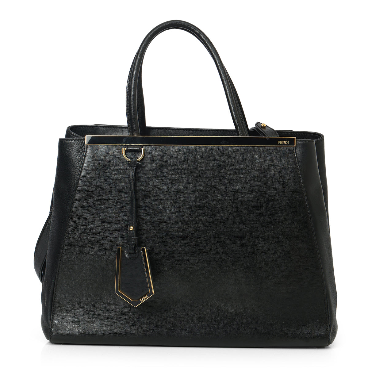 Black Saffiano Leather 2Jours Medium Tote