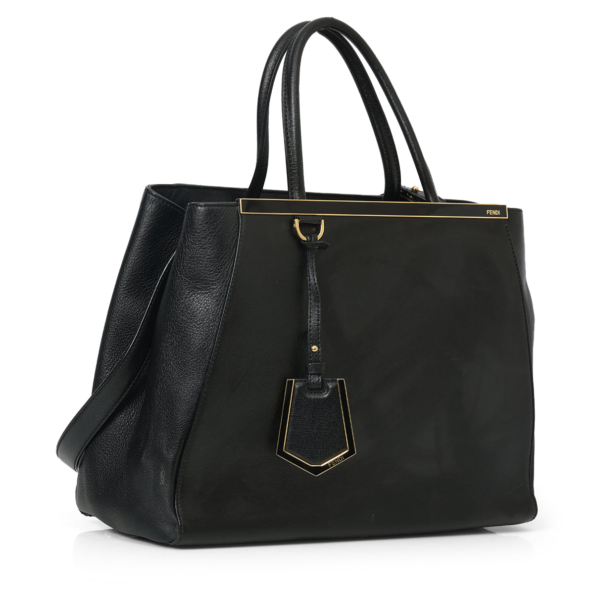 Black Saffiano Leather 2Jours Medium Tote