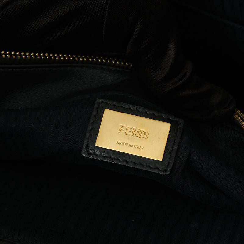 Fendi Black Saffiano Leather 2Jours Medium Tote