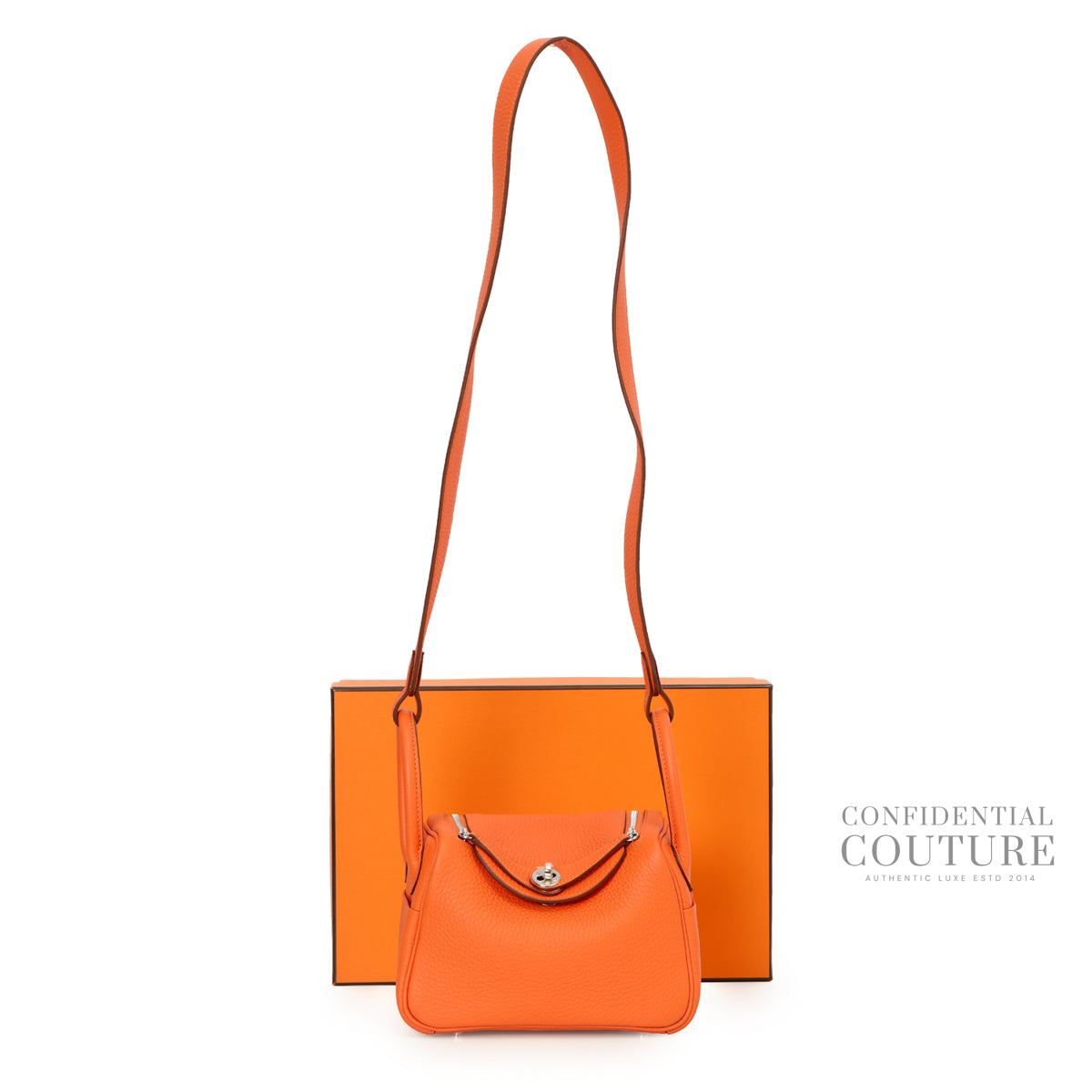 Tangerine Mini Lindy in Clemence Leather With Palladium Hardware | 2026