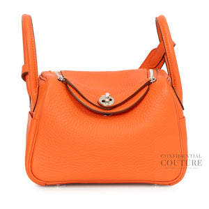 Tangerine Mini Lindy in Clemence Leather With Palladium Hardware | 2026