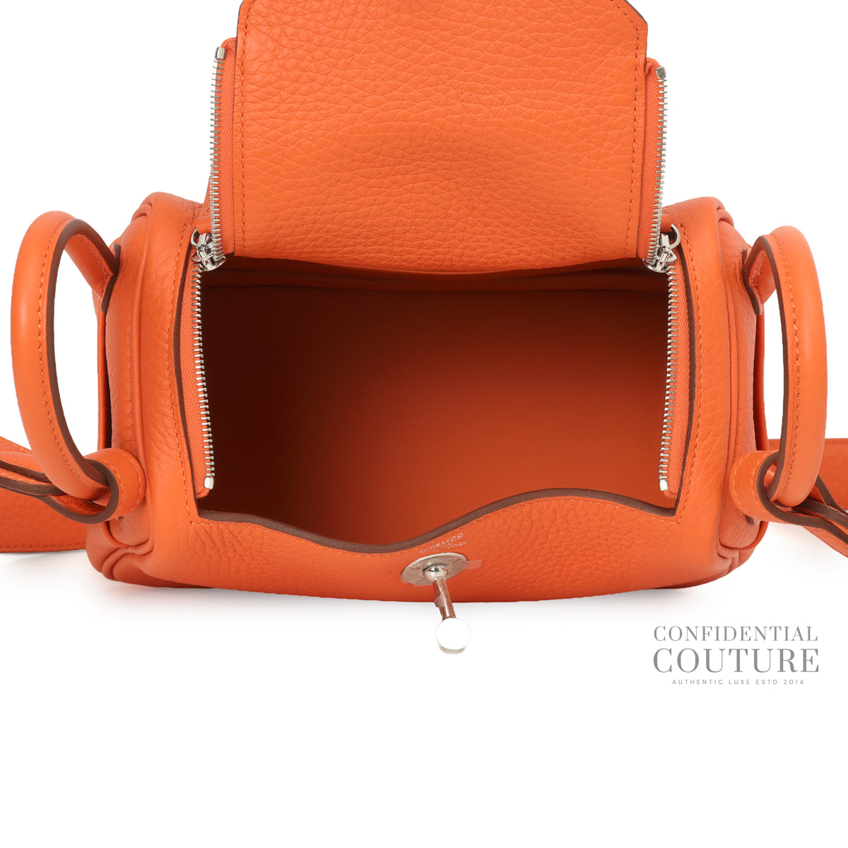 Tangerine Mini Lindy in Clemence Leather With Palladium Hardware | 2026
